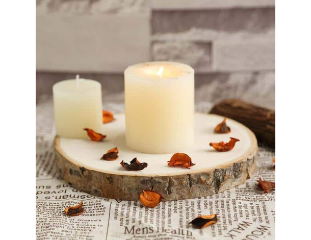 5x Base in Legno Tronco Decorazione Tavola Centrotavola Alzatina Natale (20...