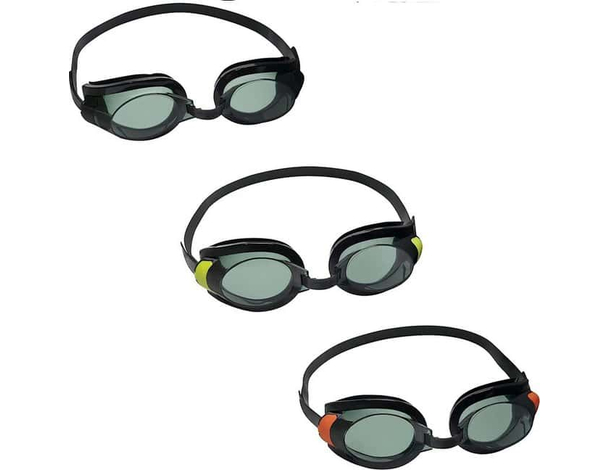 3x Occhialini da Nuoto Mare Piscina Anti Appannamento Pro Silicone Anti-UV