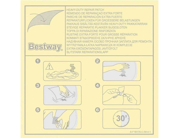 30x Kit Riparazione per Piscina Rivestimento Esterno Toppe Adesive Universale...