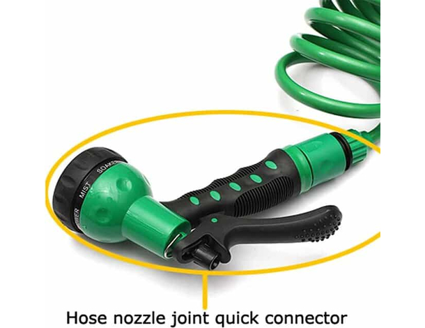 Tubo Estensibile a Spirale 15mt + Pistola Pompa Flessibile Irrigazione...