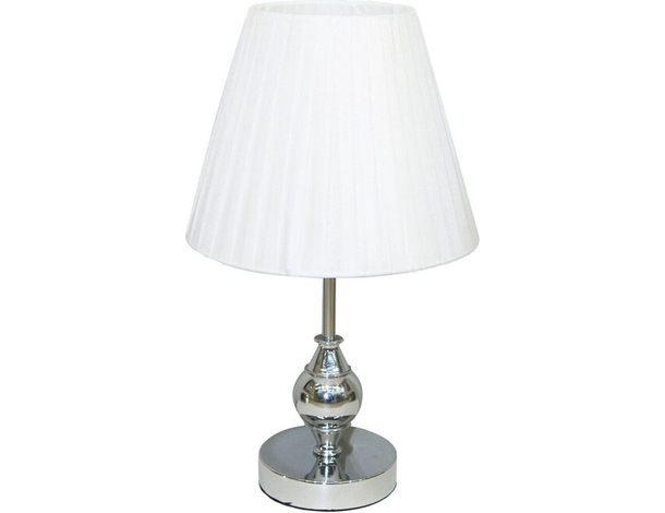 Lampada da Tavolo Lume per Comodino Abat-Jour Paralume Tessuto Bianco Scrivania
