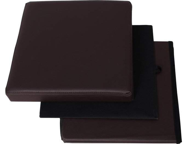 Pouf Contenitore Puff Quadrato in PVC Panca Baule 38x38x38 cm Sgabello Seduta...