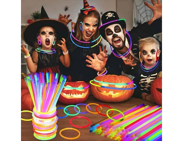 50x Braccialetti Luminosi Bracciali Fluorescenti Disco Effetto DJ Star Light...