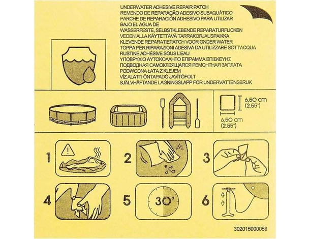 30x Kit Riparazione per Piscina Sott'acqua Toppe Adesive Piscine Universale...