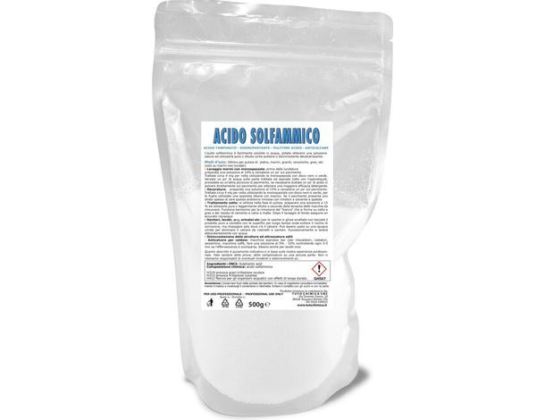 Acido solfammico tamponato Disincrostante Anticalcare Uso Professionale 500 gr