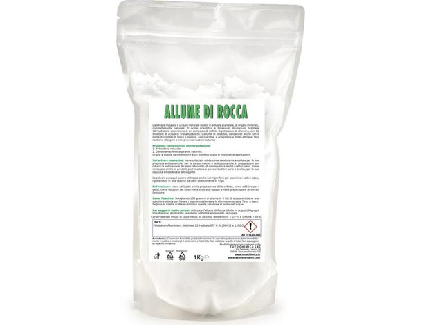 Allume di potassio Allume di rocca in polvere deodorante naturale busta 1 Kg
