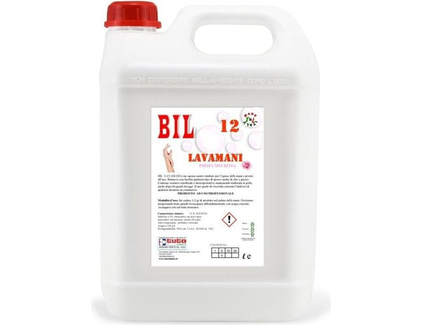 Sapone liquido lavamani BIL 12 Delicato Prodotto Professionale HACCP da 5 LT