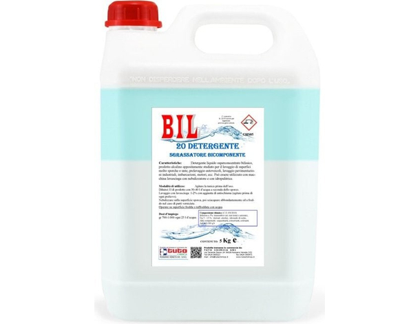 Detergente Sgrassatore Bicomponente BIL 20 Professionale Potente HACCP 5 KG