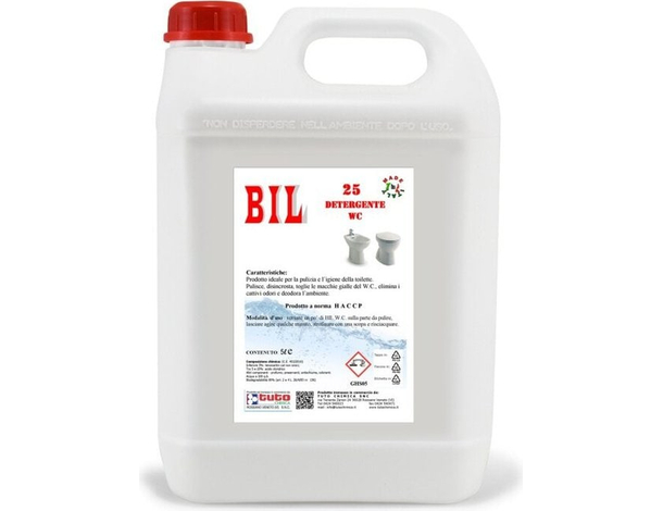 Detergente Disincrostante WC BIL 25 Anticalcare Professionale HACCP 5 LT