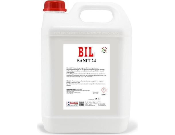 Sgrassatore Igienizzante BIL SANIT 24 per Superfici Professionale Spray 5 LT