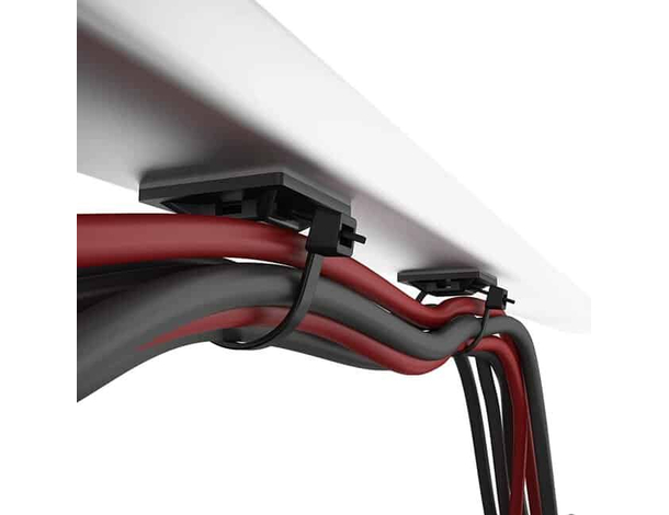 25x supporto adesivo 19x19 mm per fascette autostringenti da 3,6 mm nero cavi...