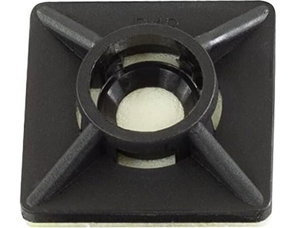 25x supporto adesivo 19x19 mm per fascette autostringenti da 3,6 mm nero cavi...