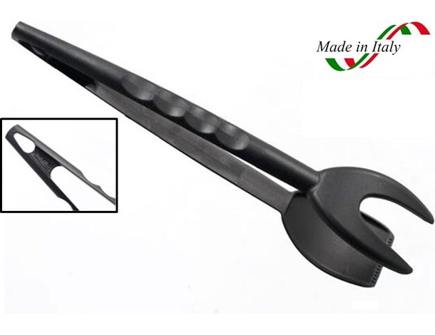 Pinza da cucina 27cm per arrosto e alimenti con molla in nylon Made in Italy