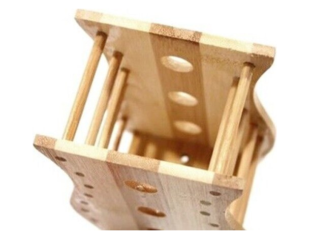 Porta Posate e Mestoli da Cucina in Legno di Bamboo Portaposate con 4...