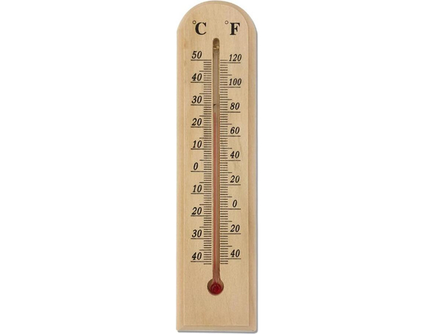 3x Termometro da Muro Parete in Legno Interno Esterno Misura Temperatura C°...