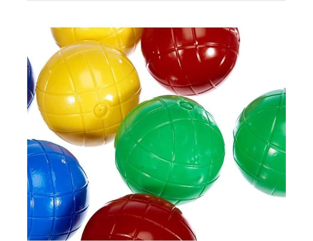 8 Bocce Piene + Valigetta Gioco Estate Spiaggia 8cm Boccino Sport Made in...