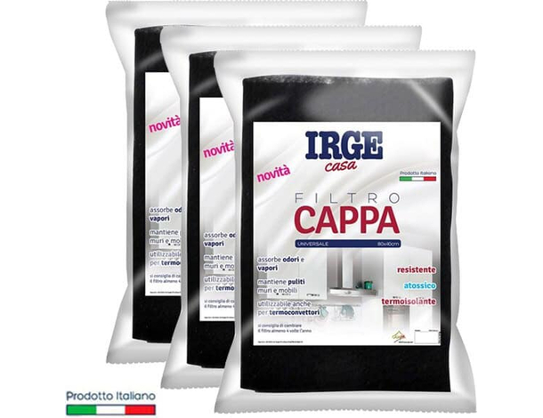 3x Panno Filtro Cappa 80x40cm Aspirante Cucina Antigrasso Universale Sagomabile
