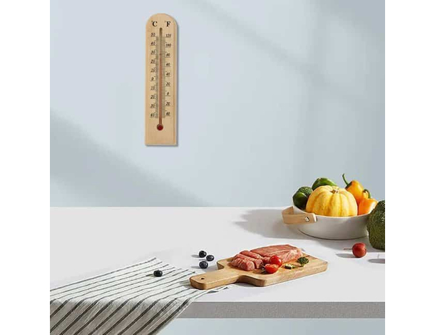 3x Termometro da Muro Parete in Legno Interno Esterno Misura Temperatura C°...