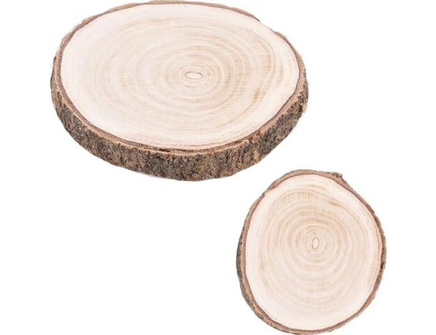 Base Legno Tronco Decorazione Tavola Centrotavola Alzatina Natale Varie...