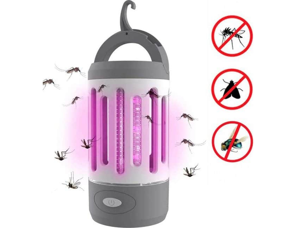 Zanzariera Elettrica Torcia LED da Campeggio Antizanzare 3W Esterno Ricaricabile