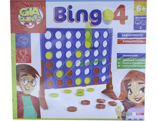 Fai Quattro in Linea Gioco da Tavolo di Società Bingo per Bambini da 6 anni +...