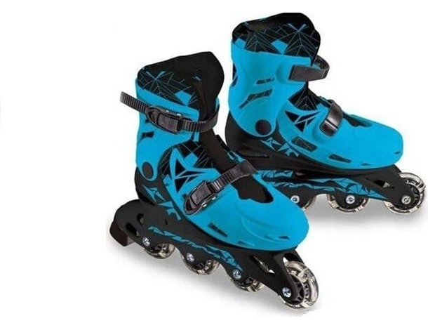 Pattini in Linea a Rotelle Roller Skate Allungabili 33-36 per Bambini Rosa...