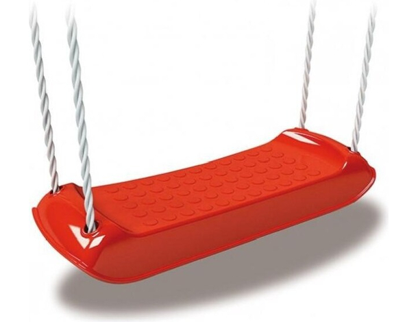 Seggiolino per Altalena Tavoletta Rossa Plastica con Corde per Bambini Max.60kg