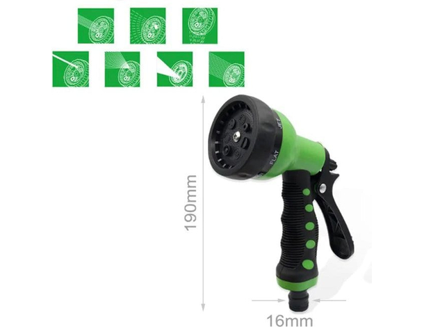 Tubo Estensibile a Spirale 15mt + Pistola Pompa Flessibile Irrigazione...