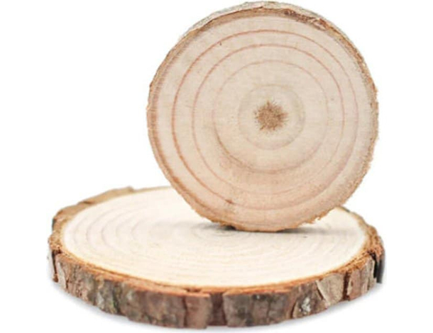 5x Base in Legno Tronco Decorazione Tavola Centrotavola Alzatina Natale (20...