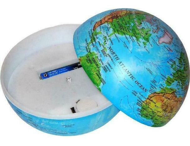 Mappamondo Elettrico Girevole Rotante Luminoso Casa Ufficio Globo Terra Gioco...