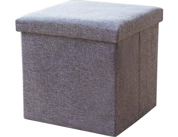 Pouf Contenitore Puff Poggiapiedi in TNT 31x31x31cm Seduta Panca Baule...