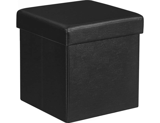 Pouf Contenitore Puff Quadrato in PVC Panca Baule 31x31x31 cm Sgabello Seduta...