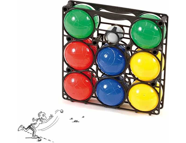 8 Bocce Piene + Valigetta Gioco Estate Spiaggia 8cm Boccino Sport Made in Italy