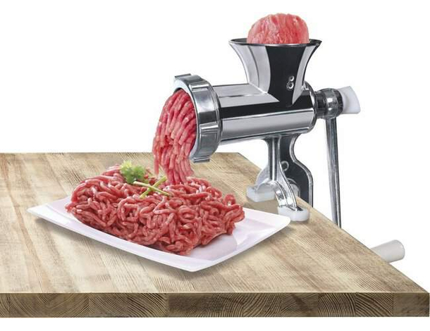 Tritacarne Manuale in Alluminio Trita Carne Verdure Con Disco A Manovella 3