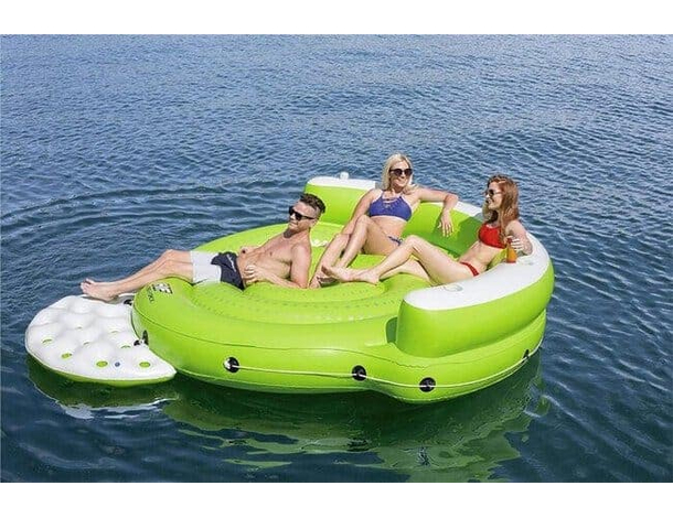 Isola Galleggiante Materassino Gonfiabile per Piscina e Mare con 5 Posti...