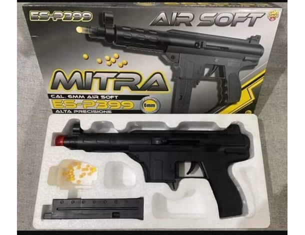 Mitra Giocattolo Mitragliatrice Spara Pallini 6mm in Plastica Gioco Bambini...