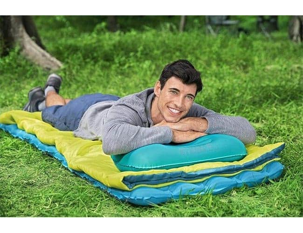 Cuscino Gonfiabile Pavillo Floccato Viaggio per Mare Campeggio 47x31x15cm 9