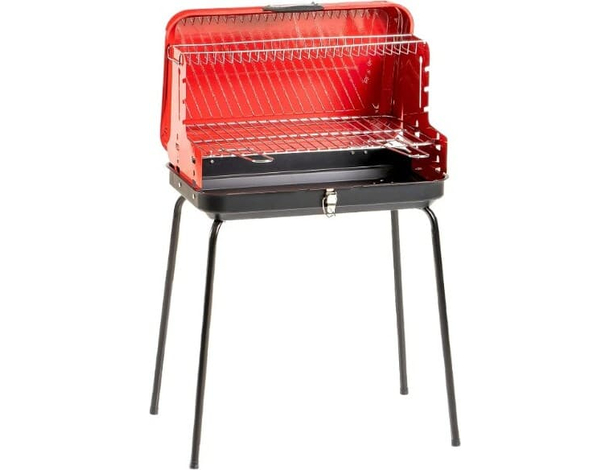 Barbecue Richiudibile Valigetta Griglia in Acciaio 50x36x81cm Campeggio Picnic