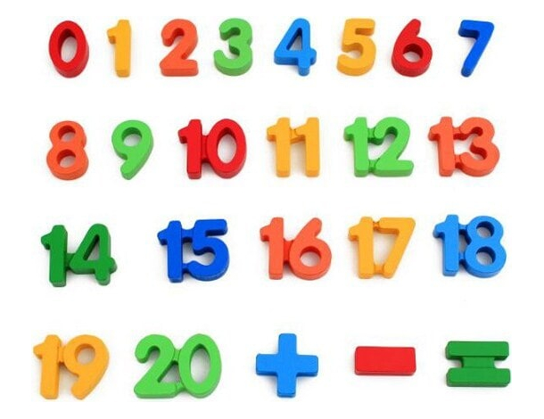 Gioco Educativo Bambini Numeri Puzzle 3D in Legno Colorato Incastro...