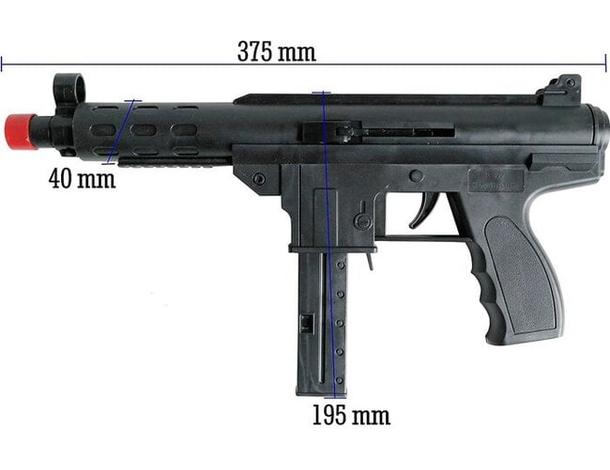Mitra Giocattolo Mitragliatrice Spara Pallini 6mm in Plastica Gioco Bambini...