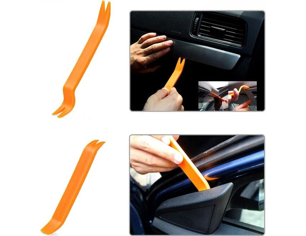 Kit 4 Attrezzi per Smontaggio Interni Auto Cruscotti Portiere Sistemi Audio...