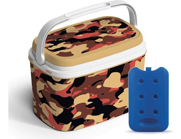 Frigo Passivo Termico in Plastica Antigraffio 6LT Stampa Mimetica Portatile...