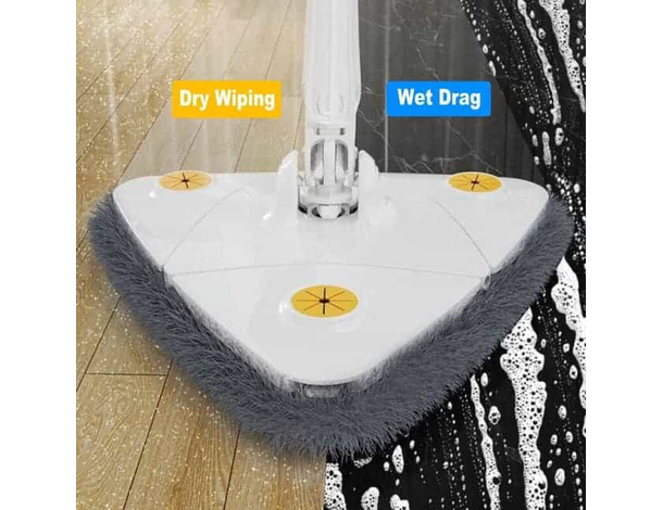Mocio Triangolare Lavapavimenti MOP Girevole Auto Strizzante Soffitto Polvere...