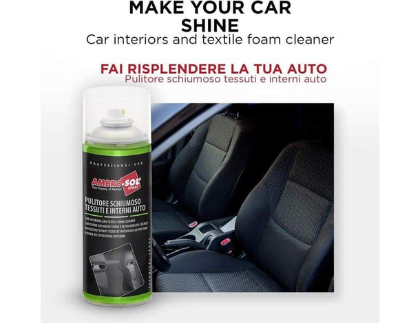 Detergente pulitore schiumoso spray per tessuti ed interni automobile da...