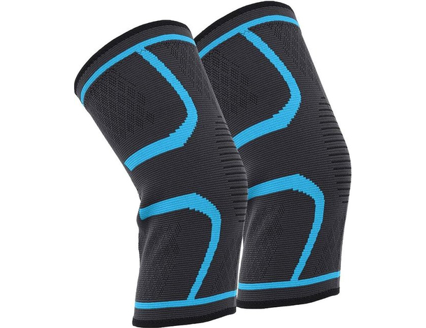 2x Fascia Ginocchio Gamba Sostegno Tutore Ginocchiera Elastica Traumi...