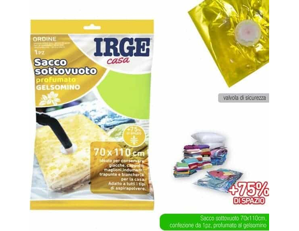 6x Sacchetti Buste Salvaspazio Sottovuoto Profumo Gelsomino 70x110 Abiti 2