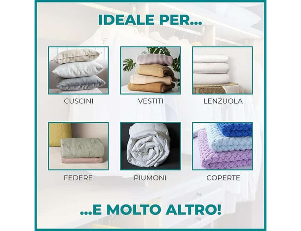 6x Sacchetti Buste Salvaspazio Sottovuoto Profumo Gelsomino 70x110 Abiti 3