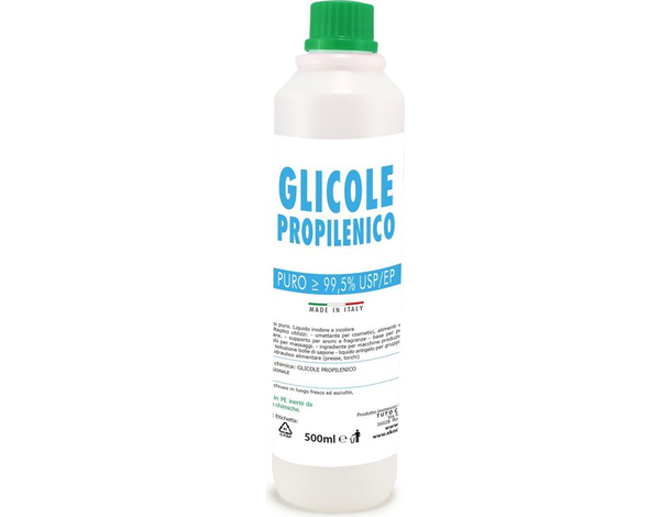 Glicole Propilenico Liquido Multiuso Inodore e Insapore Made in Italy 500 ml