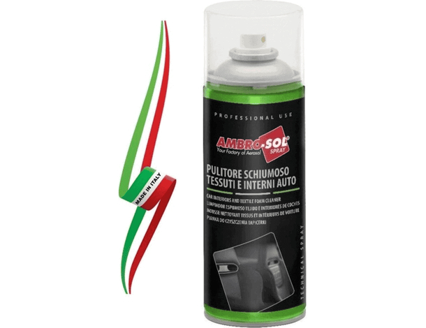 Detergente pulitore schiumoso spray per tessuti ed interni automobile da 400ml