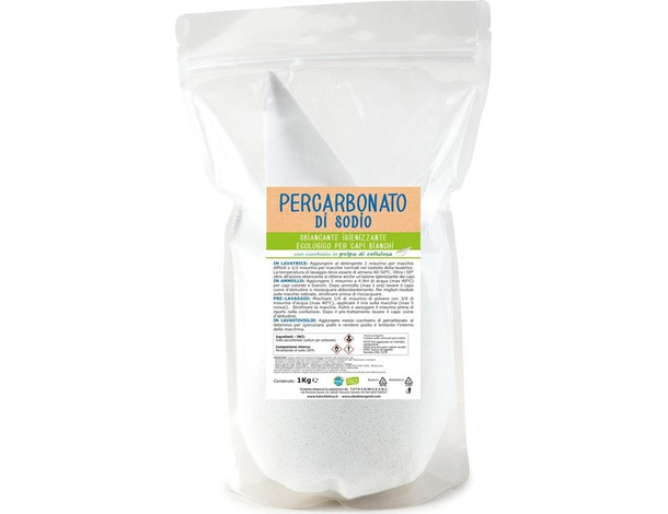 Percarbonato di sodio per bucato igienizzante sbiancante ecologico busta 1 kg